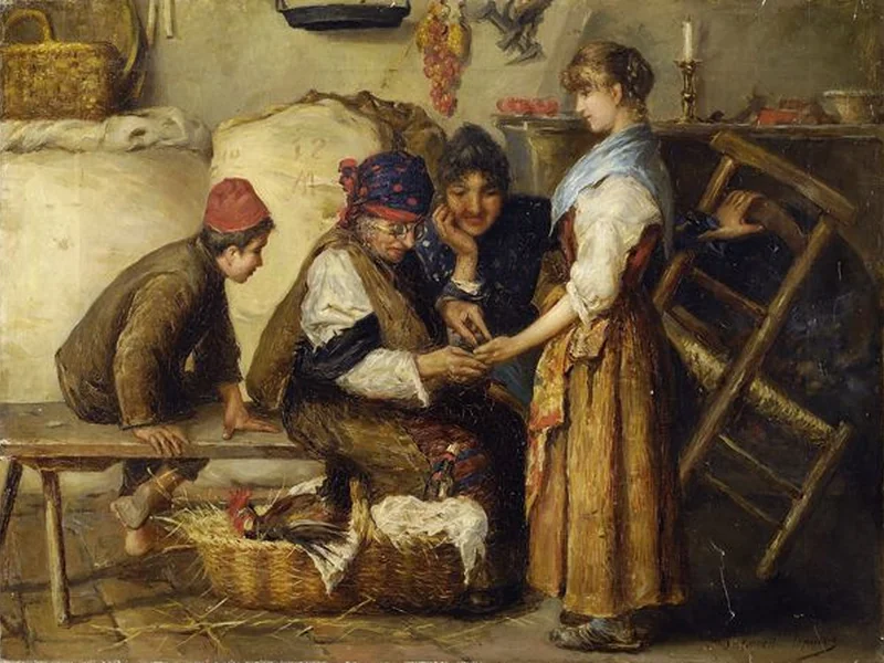 1832-Pietro Saporetti - Una indovina